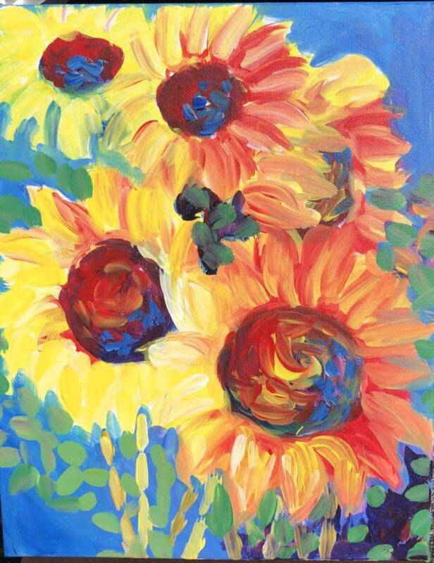 Abstract Sunflowers