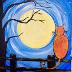 Moonlight cat scaled