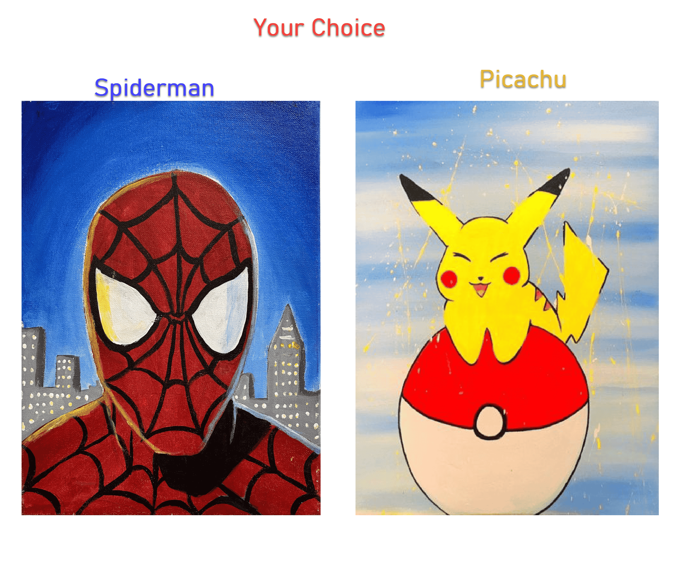 spiderman or picachu