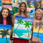 Customers Showing their Completed Artworks